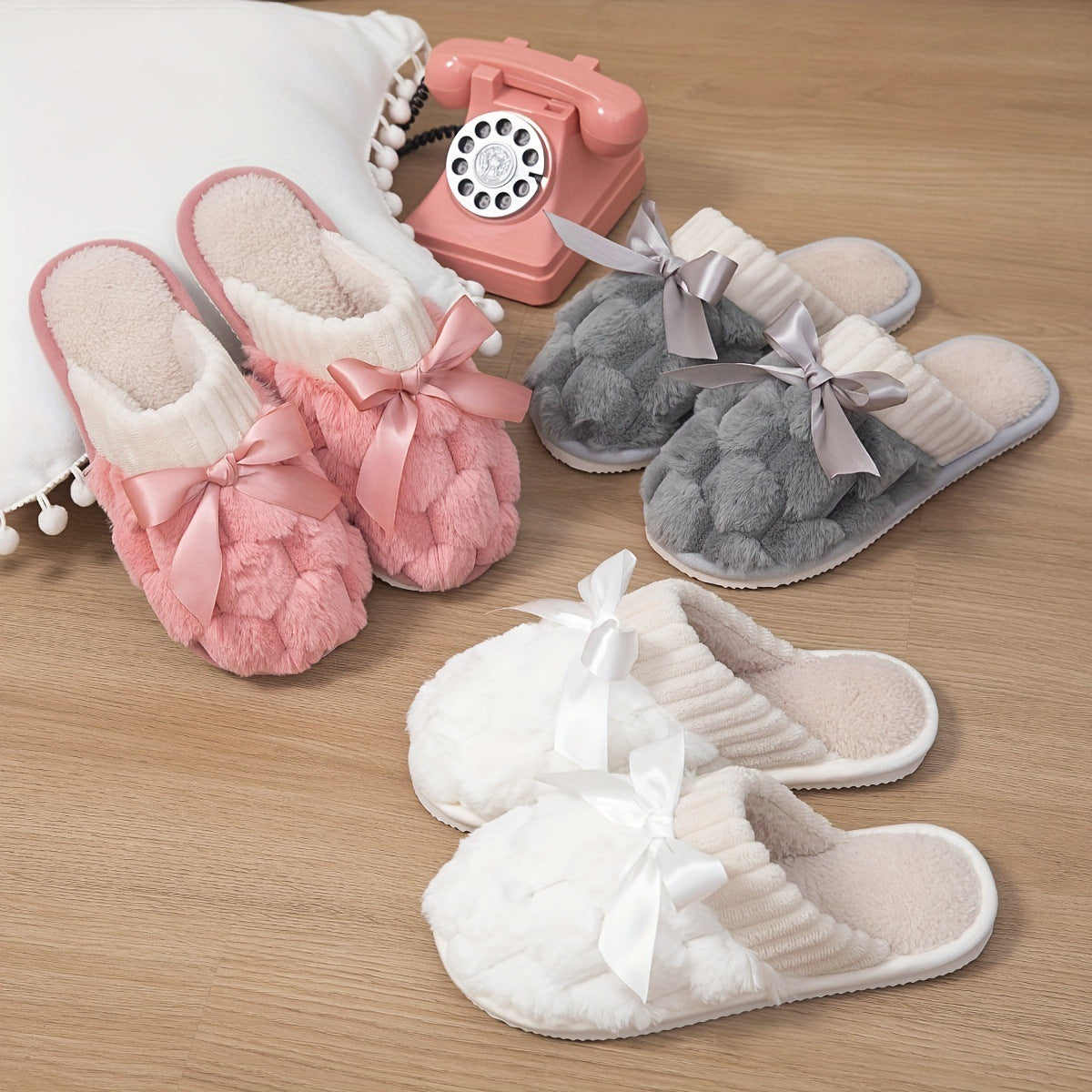 Soft Bottom Slippers Indoor Plush Lining Warm Shoes