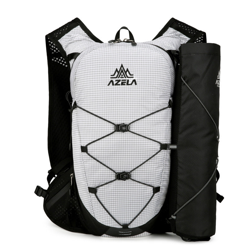 AZELA Grid Pattern Lightweight Hiking Backpack, Breathable Mesh Outdoor Sports Backpack For Trail Running, Camping, Travel