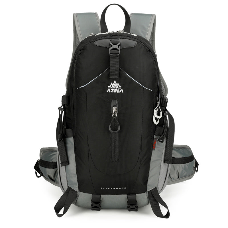 AZELA Electron 40L Hiking Backpack, White & Navy Outdoor Camping Backpack With Multiple Compartments, Adjustable Straps, Durable Trekking Daypack For Men Women Mountaineering & Travel