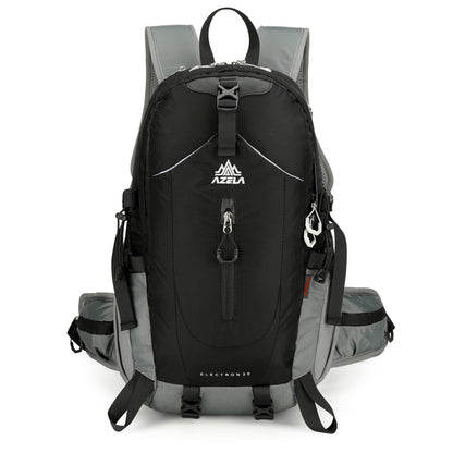 AZELA Electron 40L Hiking Backpack, White & Navy Outdoor Camping Backpack With Multiple Compartments, Adjustable Straps, Durable Trekking Daypack For Men Women Mountaineering & Travel