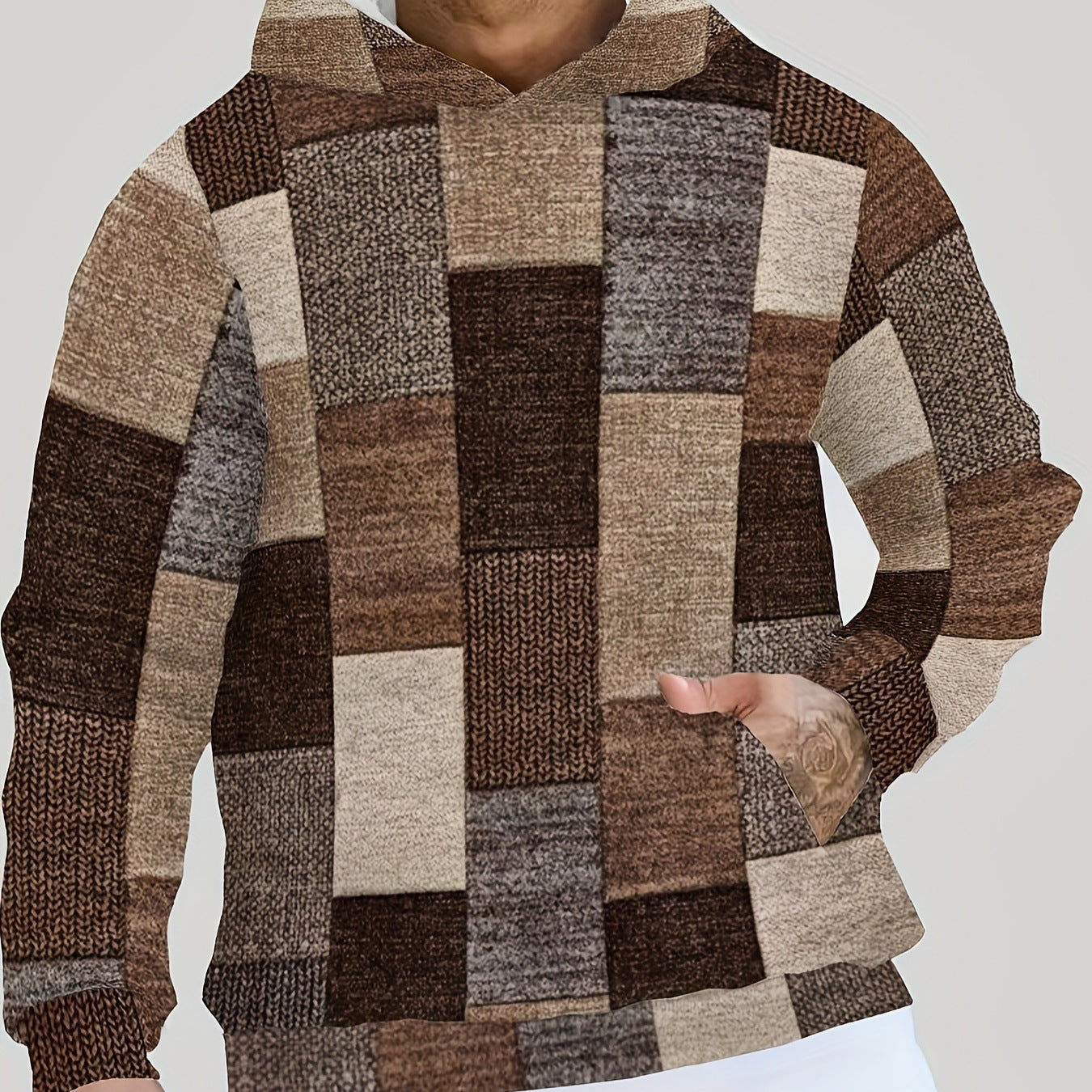 Mens Casual Stylish Versatile Hooded Sweatshirt