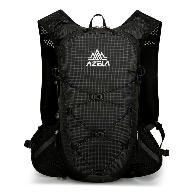 AZELA Grid Pattern Lightweight Hiking Backpack, Breathable Mesh Outdoor Sports Backpack For Trail Running, Camping, Travel