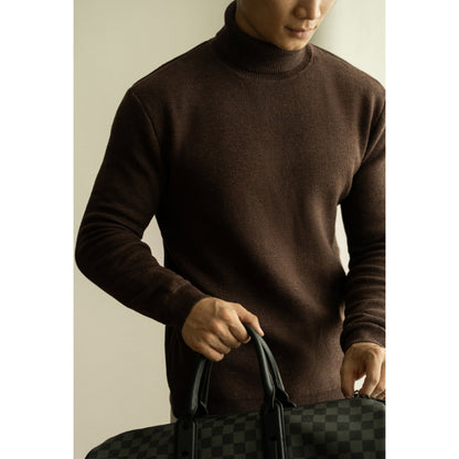 Men's Long-sleeved Sweater For Warmth Bottoming Shirt