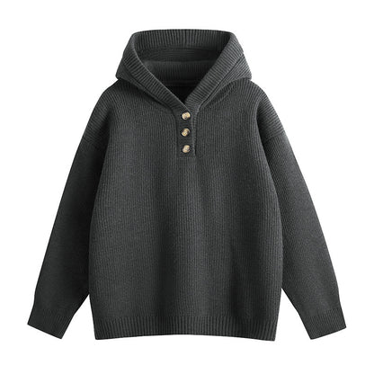 New Hooded Knitwear Sweater Men's Loose And Lazy Style