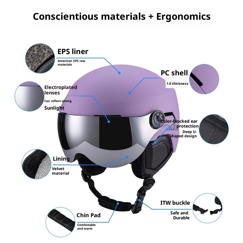 Skiing Helmet Cover Sports Outdoor Unisex Integrated Molding Warm Drop-resistant