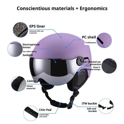 Skiing Helmet Cover Sports Outdoor Unisex Integrated Molding Warm Drop-resistant