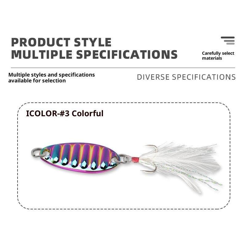 Sequins Colorful Light Sea Water Offset With Feather Hook