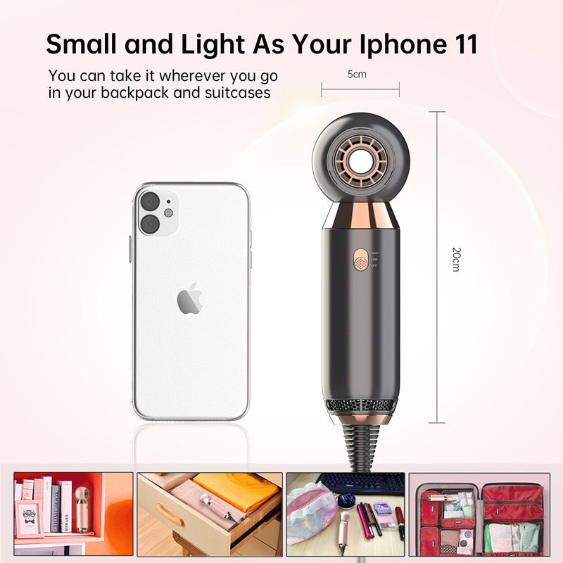 Professional One Step Portable Mini Leafless Hair Dryer 800W AC Motor