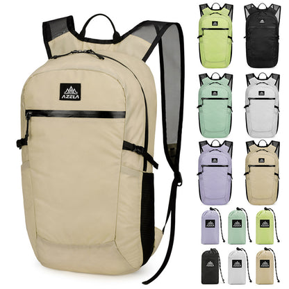 AZELA Lightweight Lime Green Backpack, Outdoor Travel Daypack With Multiple Pockets, Breathable Mesh Straps, Durable Casual Backpack For Men Women Hiking & Daily Use