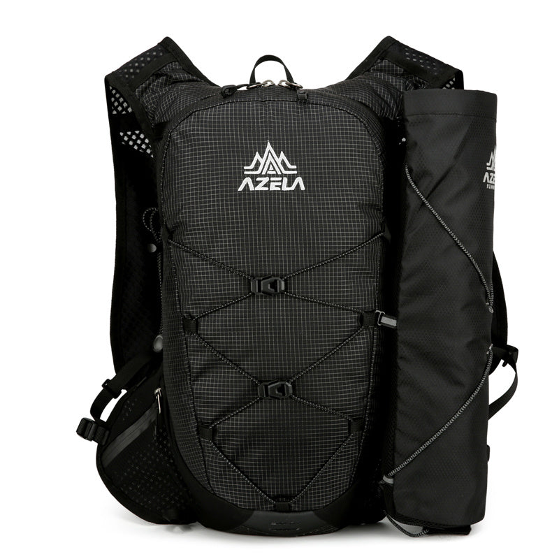 AZELA Grid Pattern Lightweight Hiking Backpack, Breathable Mesh Outdoor Sports Backpack For Trail Running, Camping, Travel