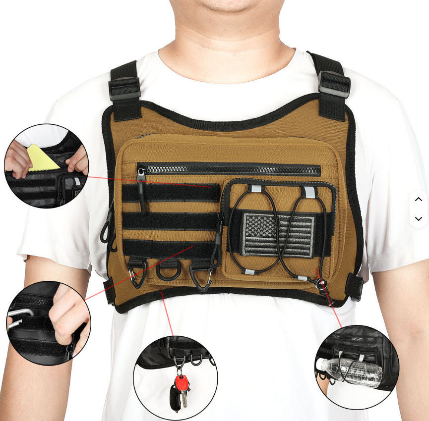 Casual Personality Men's Vest Sports Chest Bag