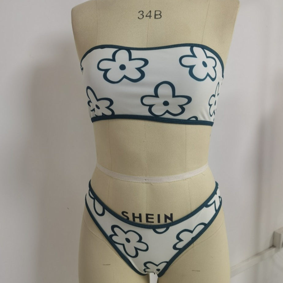 Sexy Flower Bikini Sexy Split Swimsuit Women