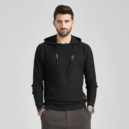 Autumn And Winter New Men's Brocade Sweater Long-sleeved Hoodie