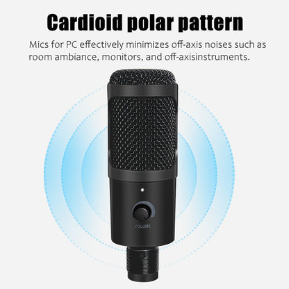 Wired Recording Live Stream Microphone Mobile Phone For Desktop Computer