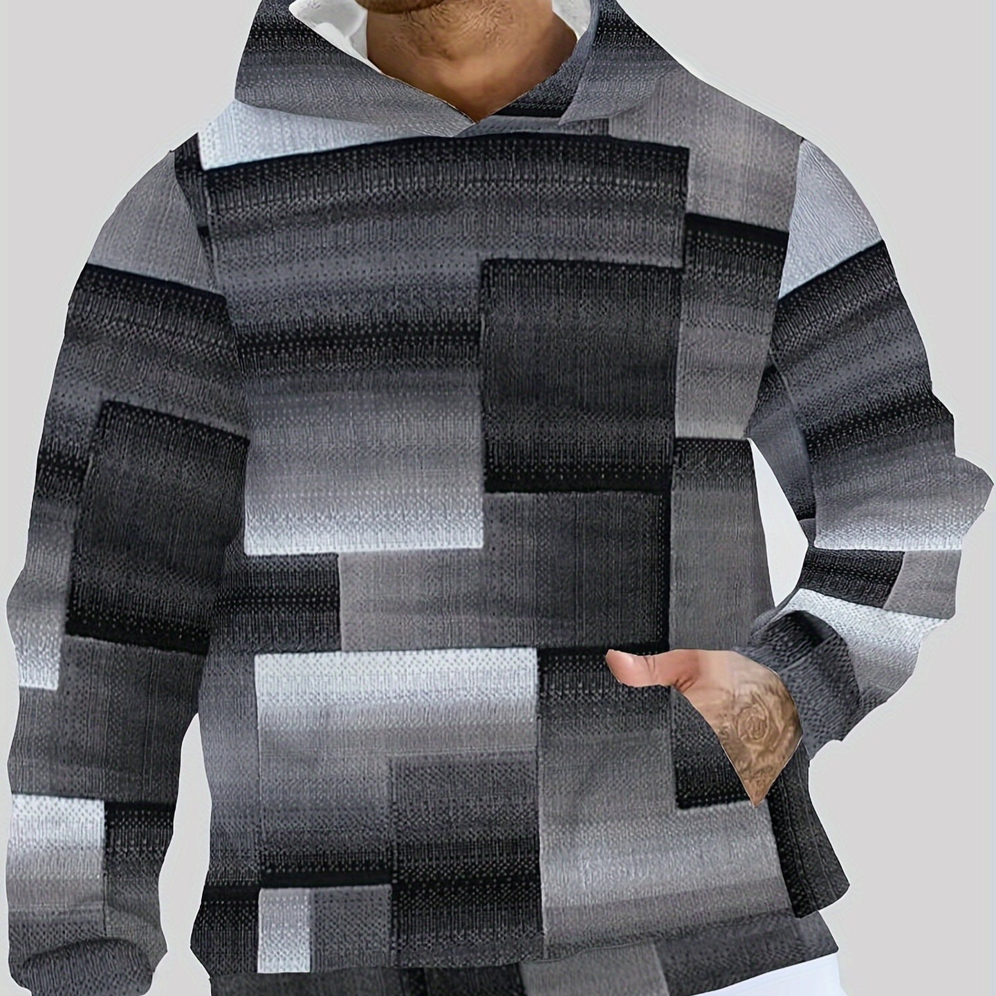 Mens Casual Stylish Versatile Hooded Sweatshirt