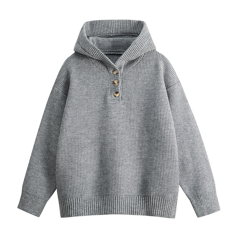 New Hooded Knitwear Sweater Men's Loose And Lazy Style