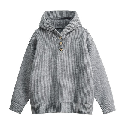 New Hooded Knitwear Sweater Men's Loose And Lazy Style