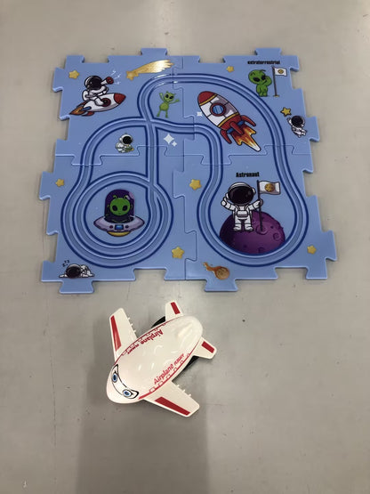 Electric Railroad Puzzle Toy Set