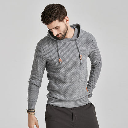 Autumn And Winter New Men's Brocade Sweater Long-sleeved Hoodie