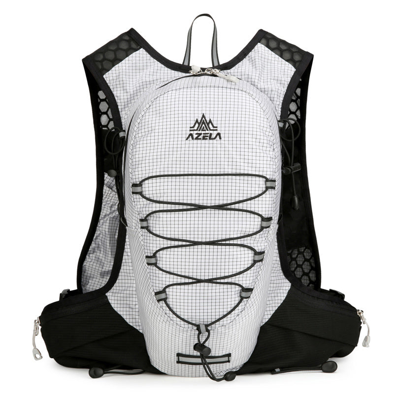 AZELA Grid Pattern Breathable Mesh Running Backpack, Lightweight Hydration Pack For Trail Running, Outdoor Sports, Hiking