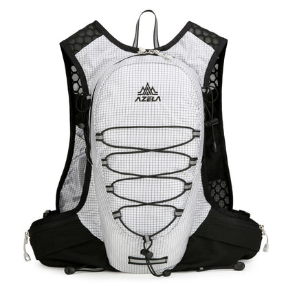 AZELA Grid Pattern Breathable Mesh Running Backpack, Lightweight Hydration Pack For Trail Running, Outdoor Sports, Hiking
