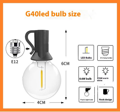 Outdoor G40 Lamp String Waterproof Globe Festival Led String Lights