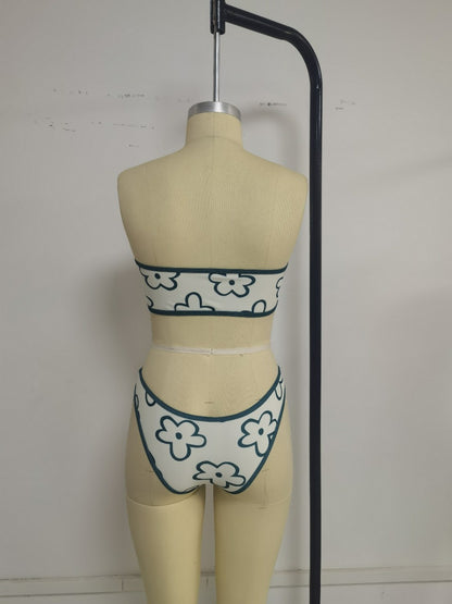 Sexy Flower Bikini Sexy Split Swimsuit Women