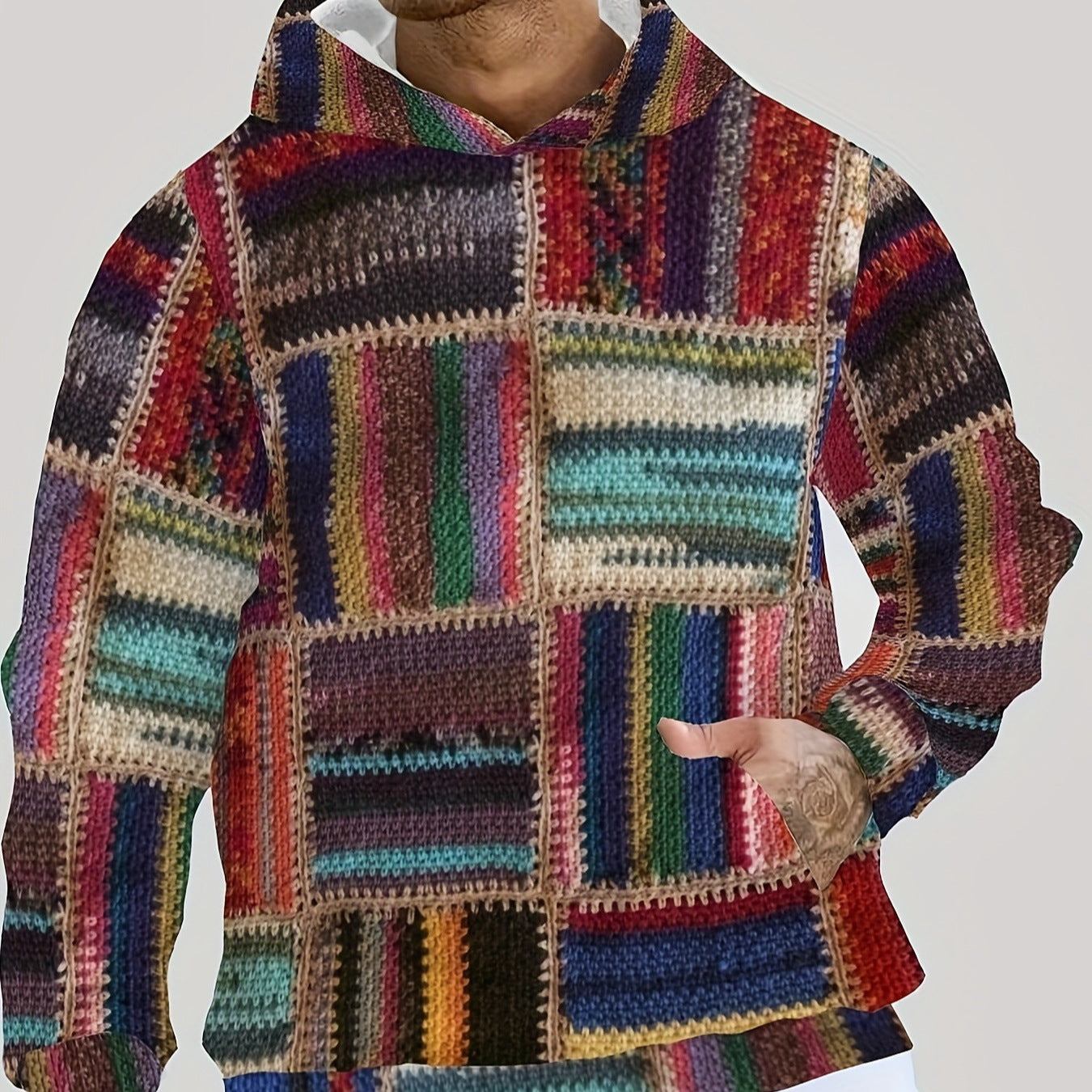 Mens Casual Stylish Versatile Hooded Sweatshirt