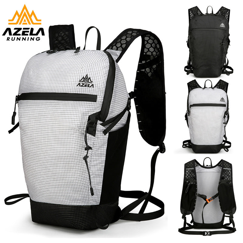 AZELA Grid Pattern Lightweight Hiking Backpack, Breathable Mesh Outdoor Backpack For Trekking, Camping, Travel, Sports