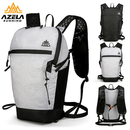 AZELA Grid Pattern Lightweight Hiking Backpack, Breathable Mesh Outdoor Backpack For Trekking, Camping, Travel, Sports