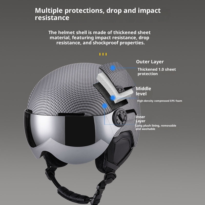Skiing Helmet Cover Sports Outdoor Unisex Integrated Molding Warm Drop-resistant