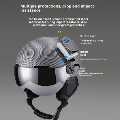 Skiing Helmet Cover Sports Outdoor Unisex Integrated Molding Warm Drop-resistant