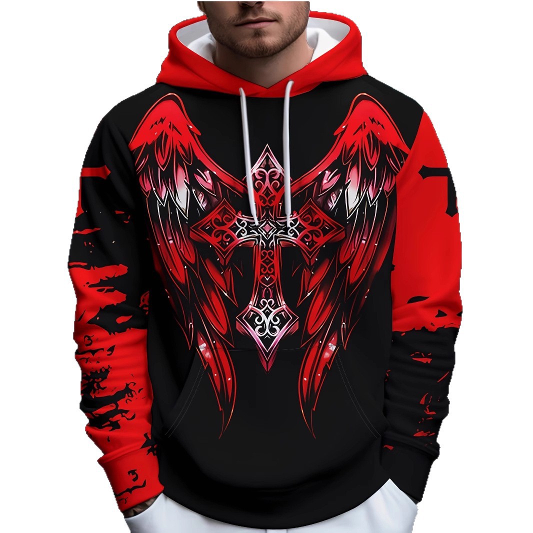 Mens Casual Stylish Versatile Hooded Sweatshirt