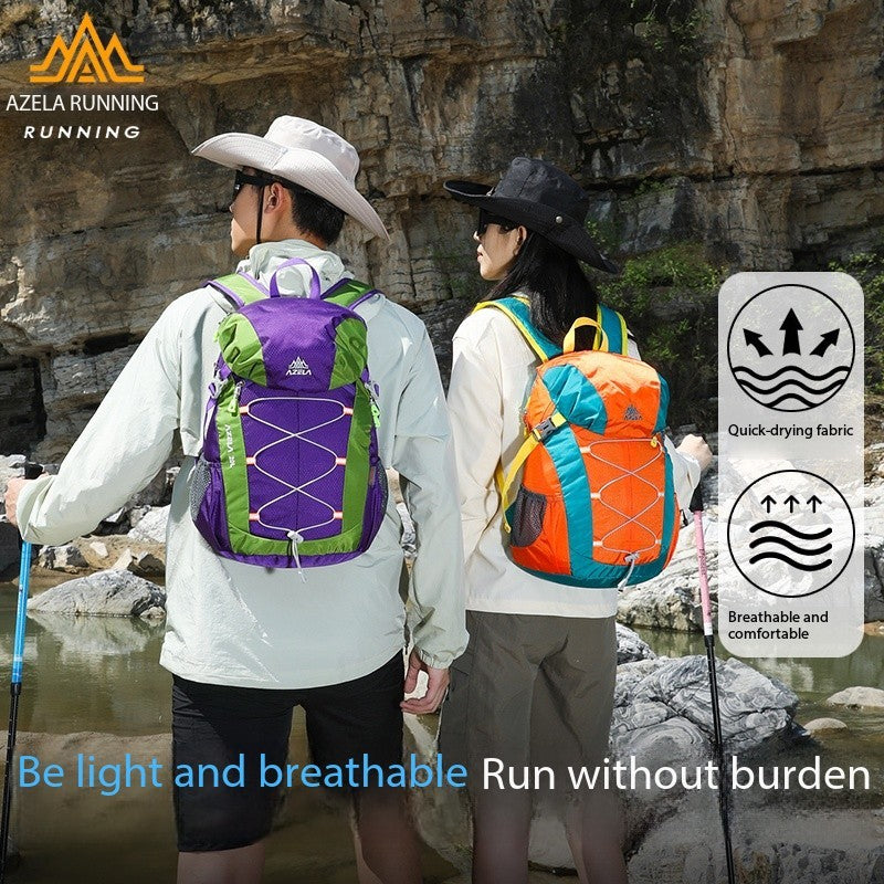 AZELA 20L Color Block Hiking Backpack, Lightweight Durable Outdoor Backpack For Camping, Travel, Trekking, Daily Use