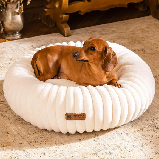 MEWOOFUN Calming Donut Pet Bed