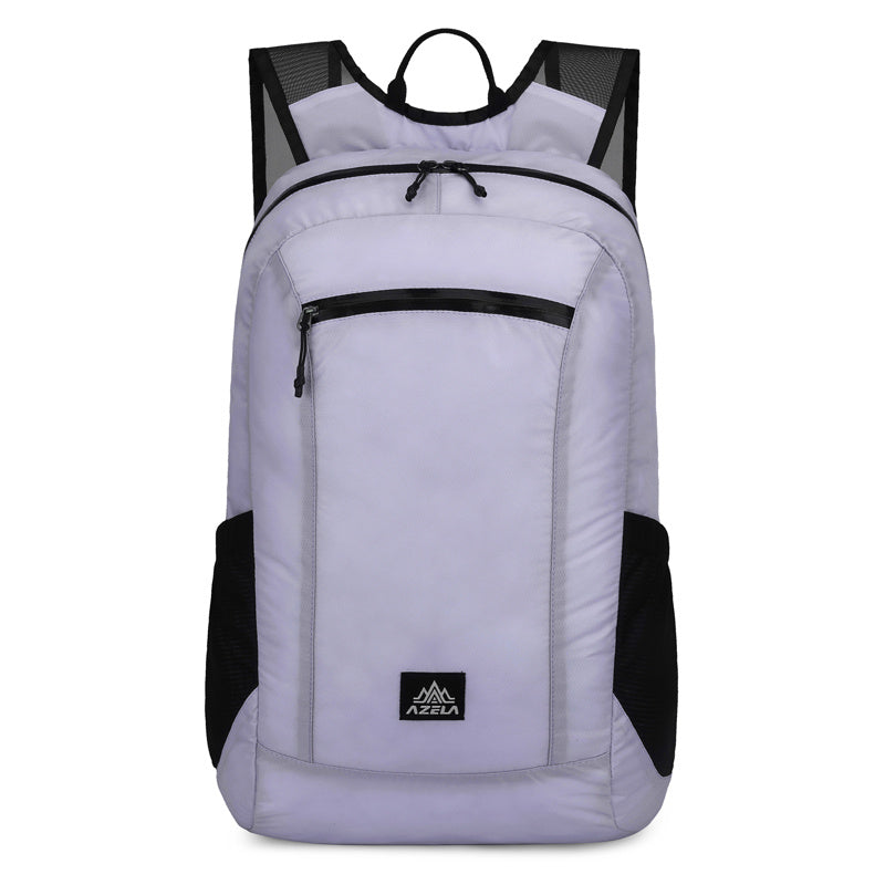 AZELA Lightweight Hiking Backpack, White Outdoor Travel Daypack With Multiple Pockets, Breathable Mesh Straps, Durable Casual Backpack For Men Women Camping Trekking