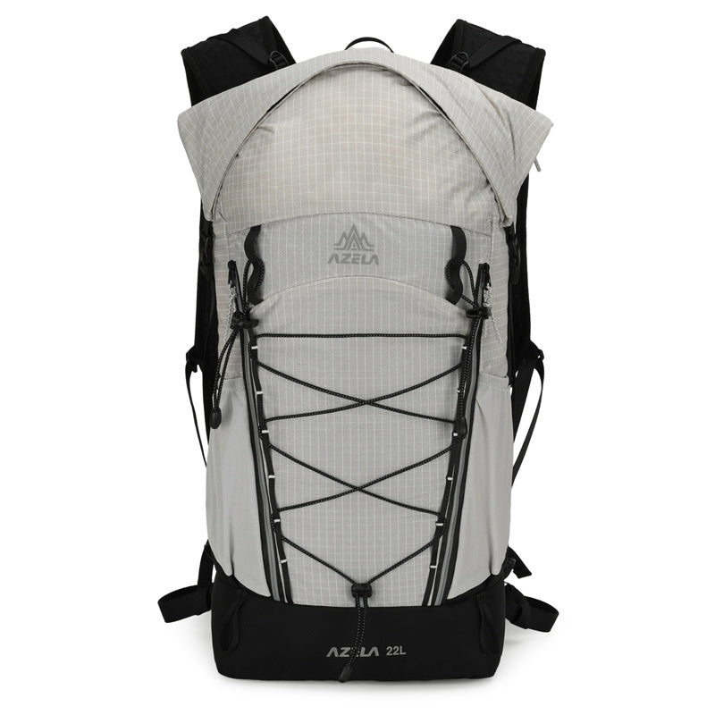 AZELA 22L Outdoor Hiking Backpack, Lightweight Grid Pattern Trekking Daypack, Ergonomic Design Camping Backpack For Travel & Adventure