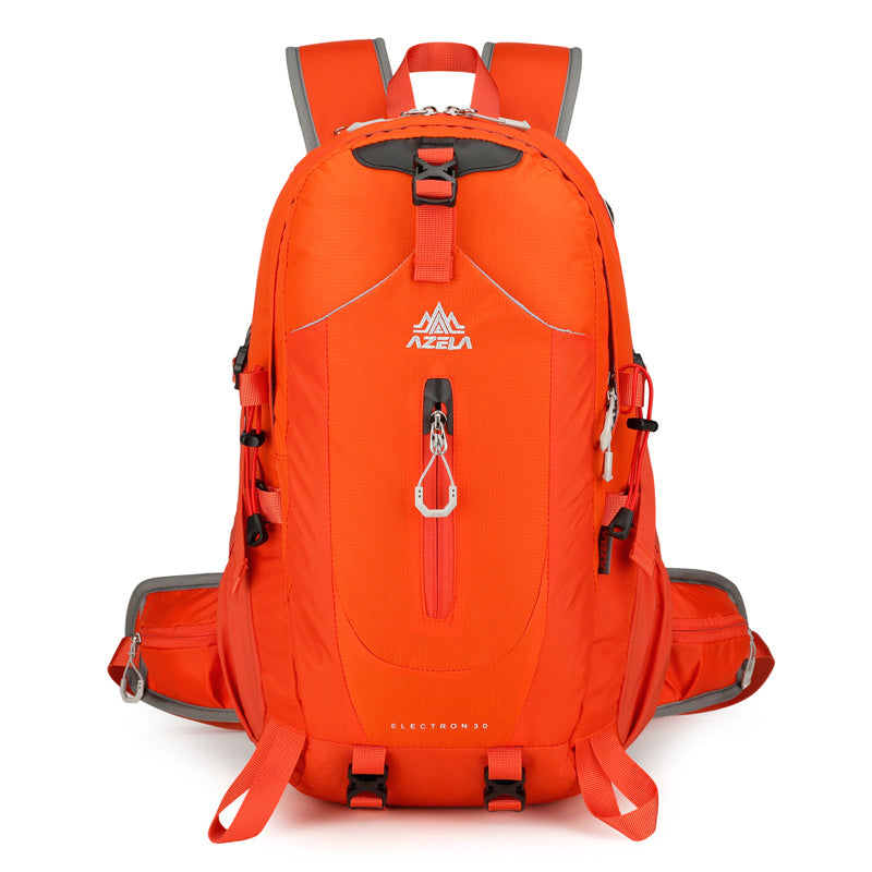 AZELA Electron 40L Hiking Backpack, White & Navy Outdoor Camping Backpack With Multiple Compartments, Adjustable Straps, Durable Trekking Daypack For Men Women Mountaineering & Travel