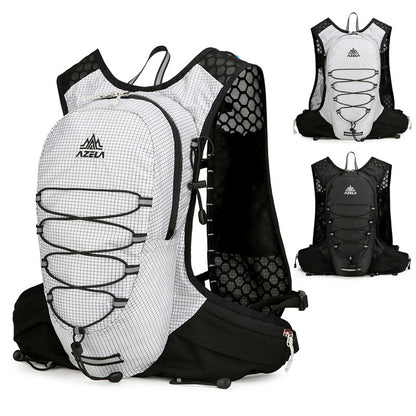 AZELA Grid Pattern Breathable Mesh Running Backpack, Lightweight Hydration Pack For Trail Running, Outdoor Sports, Hiking