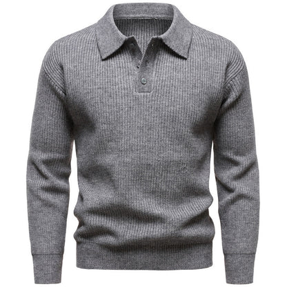 Men's British Fashion Polo Collar Sweater