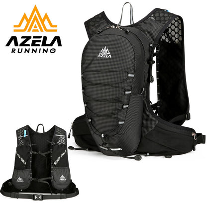 AZELA Grid Pattern Breathable Mesh Running Backpack, Lightweight Hydration Pack For Trail Running, Outdoor Sports, Hiking