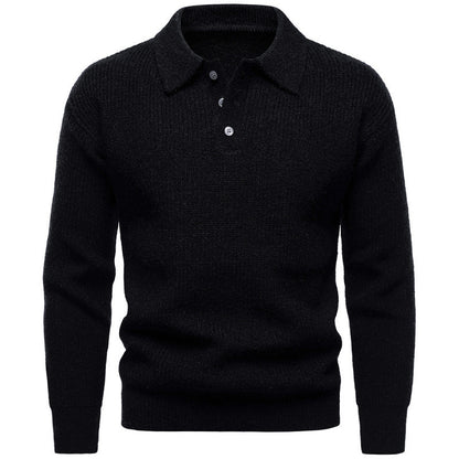Men's British Fashion Polo Collar Sweater