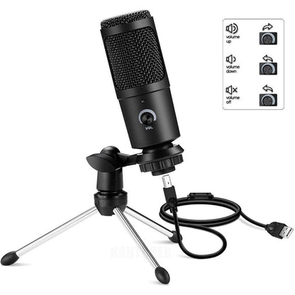 Wired Recording Live Stream Microphone Mobile Phone For Desktop Computer