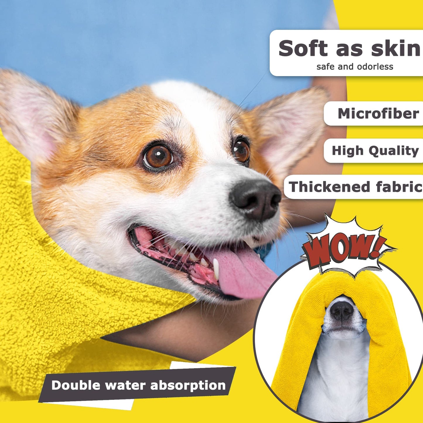 Quick-Dry Microfiber Pet Towel