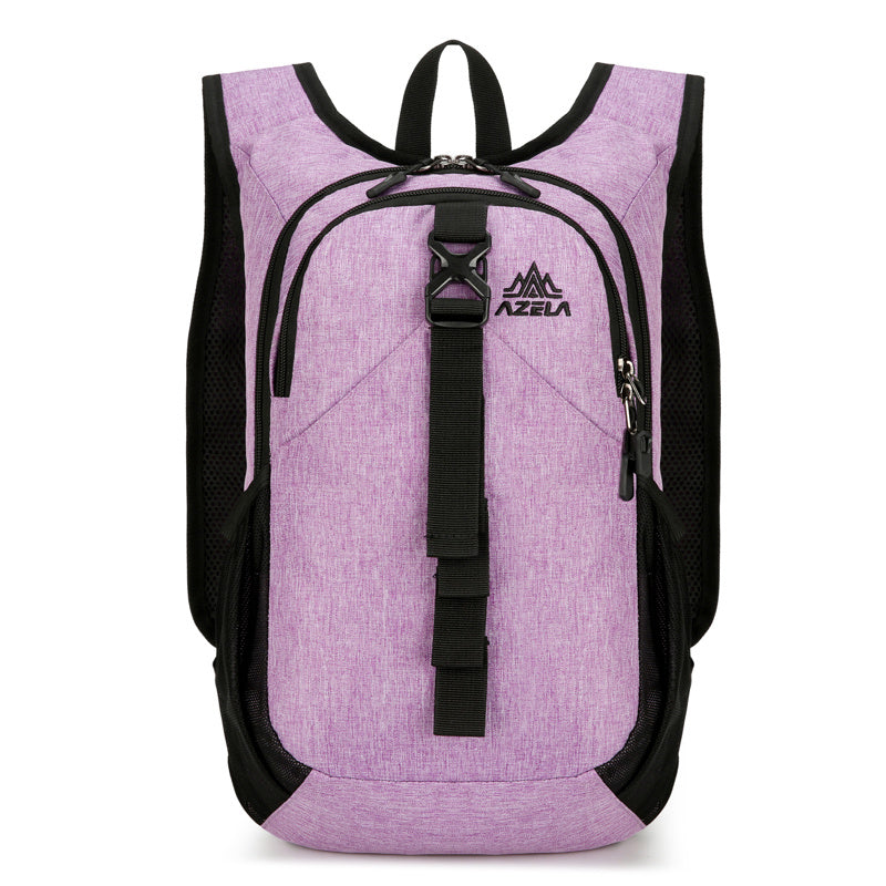 AZELA Lightweight Purple Casual Backpack, Multi-Compartment Daypack With Breathable Mesh For Daily Use, Travel, Commuting