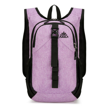 AZELA Lightweight Purple Casual Backpack, Multi-Compartment Daypack With Breathable Mesh For Daily Use, Travel, Commuting