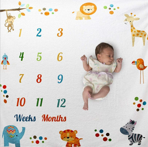 Baby Play Mats Infant Portray Diaper Milestone Photo Background Blankets