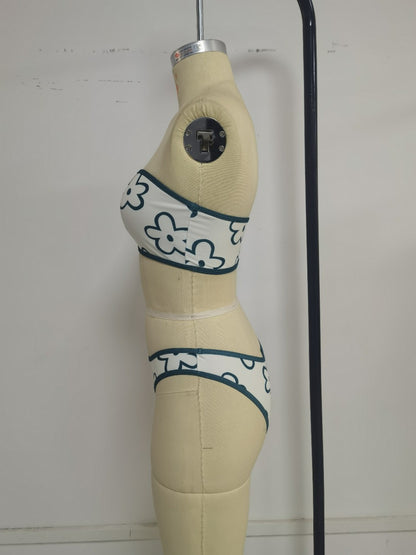 Sexy Flower Bikini Sexy Split Swimsuit Women