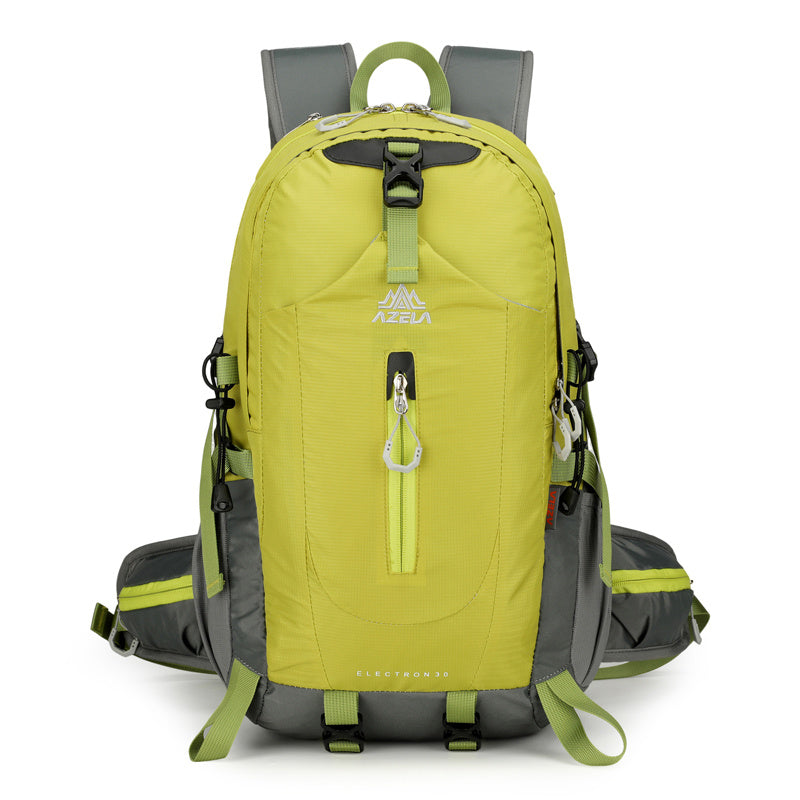 AZELA Electron 40L Hiking Backpack, White & Navy Outdoor Camping Backpack With Multiple Compartments, Adjustable Straps, Durable Trekking Daypack For Men Women Mountaineering & Travel