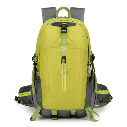 AZELA Electron 40L Hiking Backpack, White & Navy Outdoor Camping Backpack With Multiple Compartments, Adjustable Straps, Durable Trekking Daypack For Men Women Mountaineering & Travel